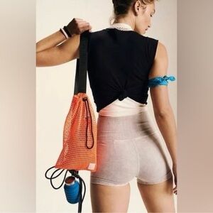 Free People FP Movement Mini Mesh Sling Bag, Orange NWOT